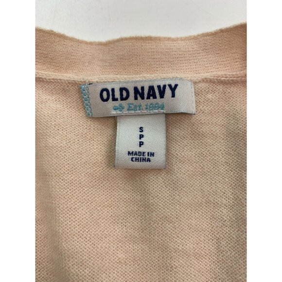 Old Navy Women's SP Light Pink Cardigan With Sequin on Elbows - Picture 2 of 4